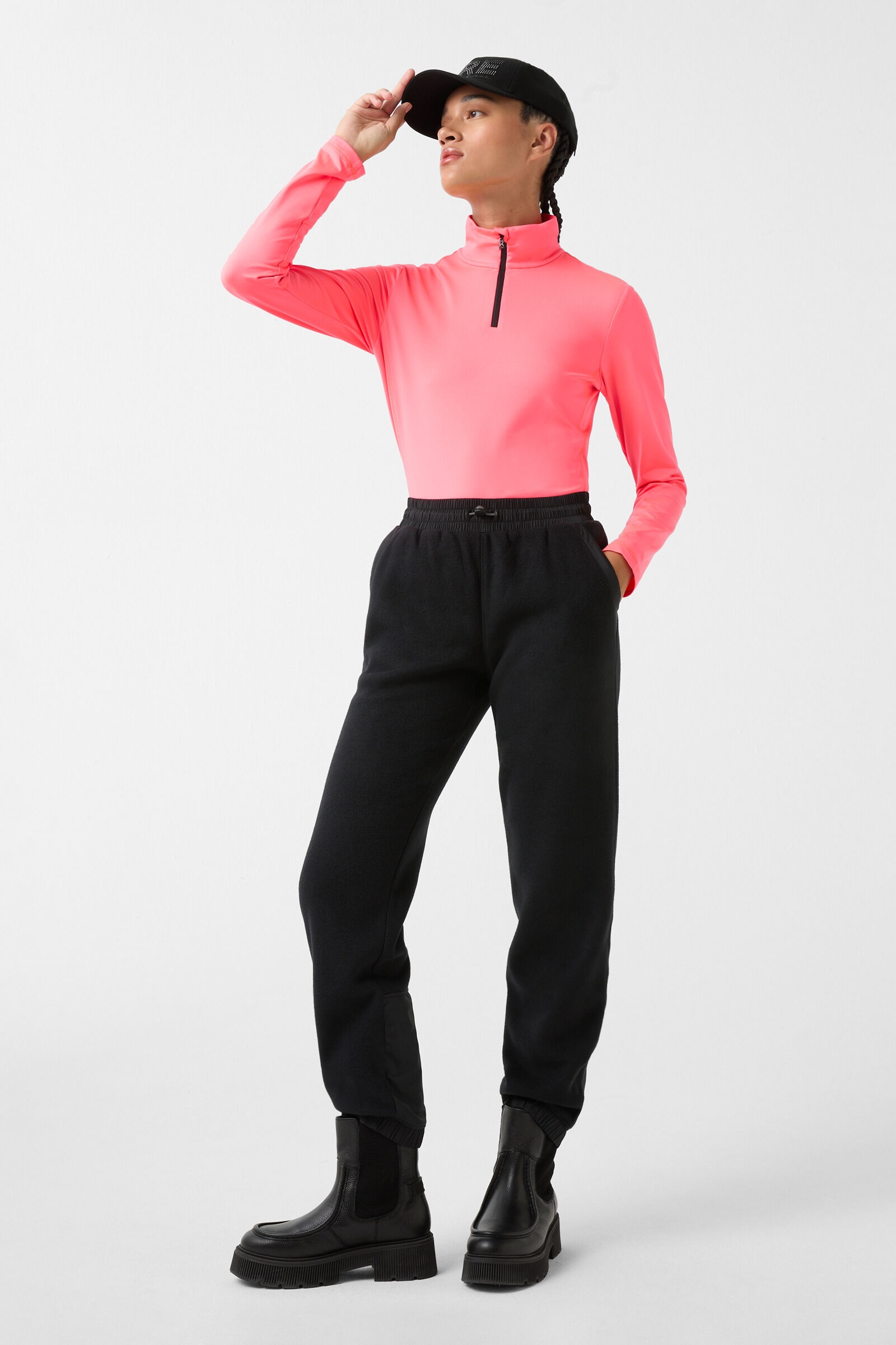 Eila Fleece pants in Black - 4