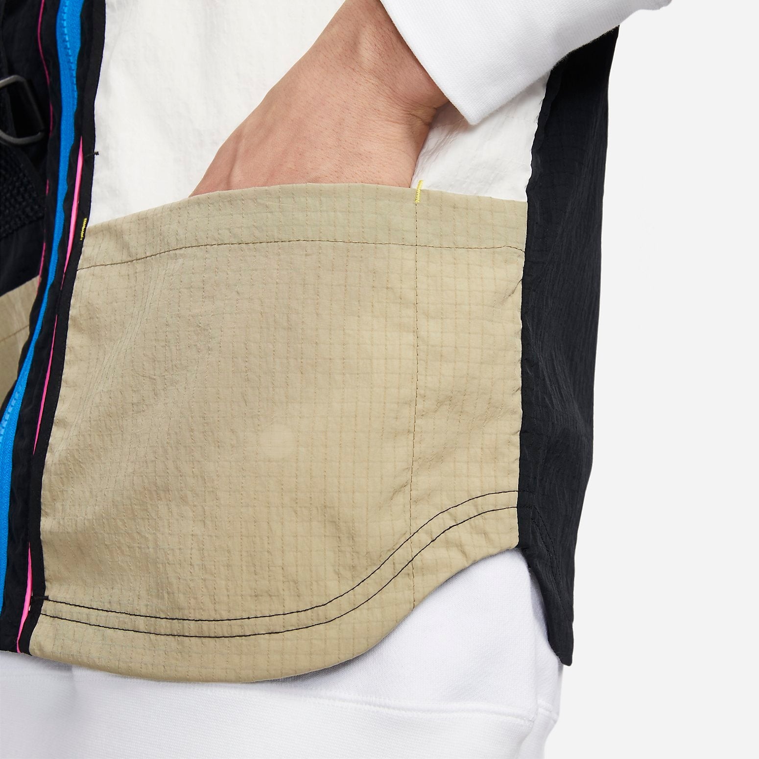 Nike Sports Casual Breathable All-match Stitching Stacked Mesh Vest 'Black White Brown' FJ7683-010 - 5