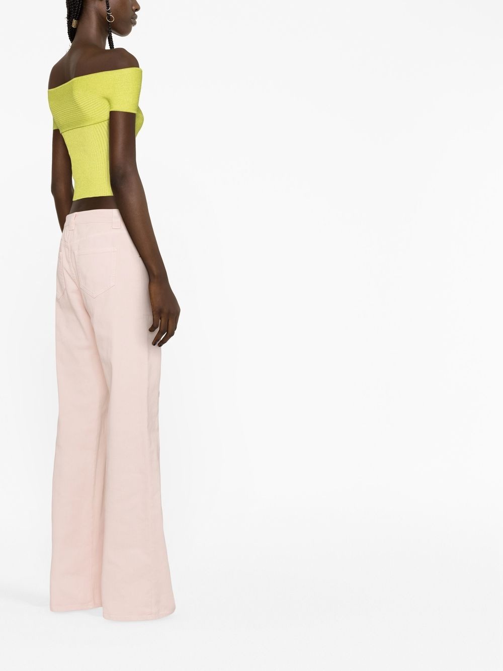 straight-leg cotton trousers - 3