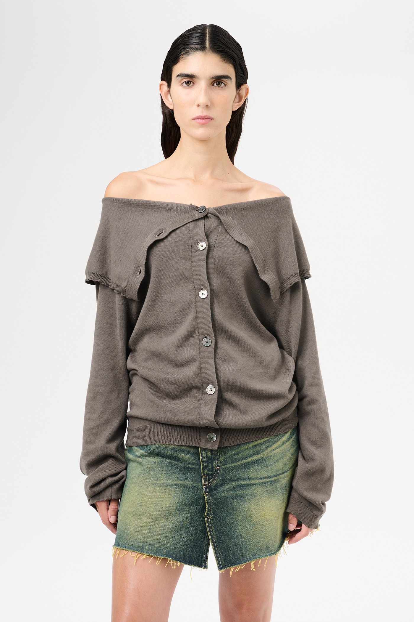 Open Cardigan Fog Clean Cotton - 3