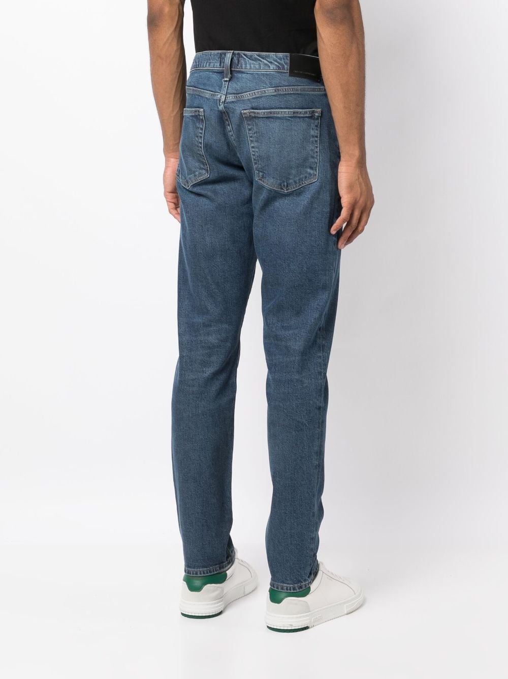 denim straight-leg trousers - 4
