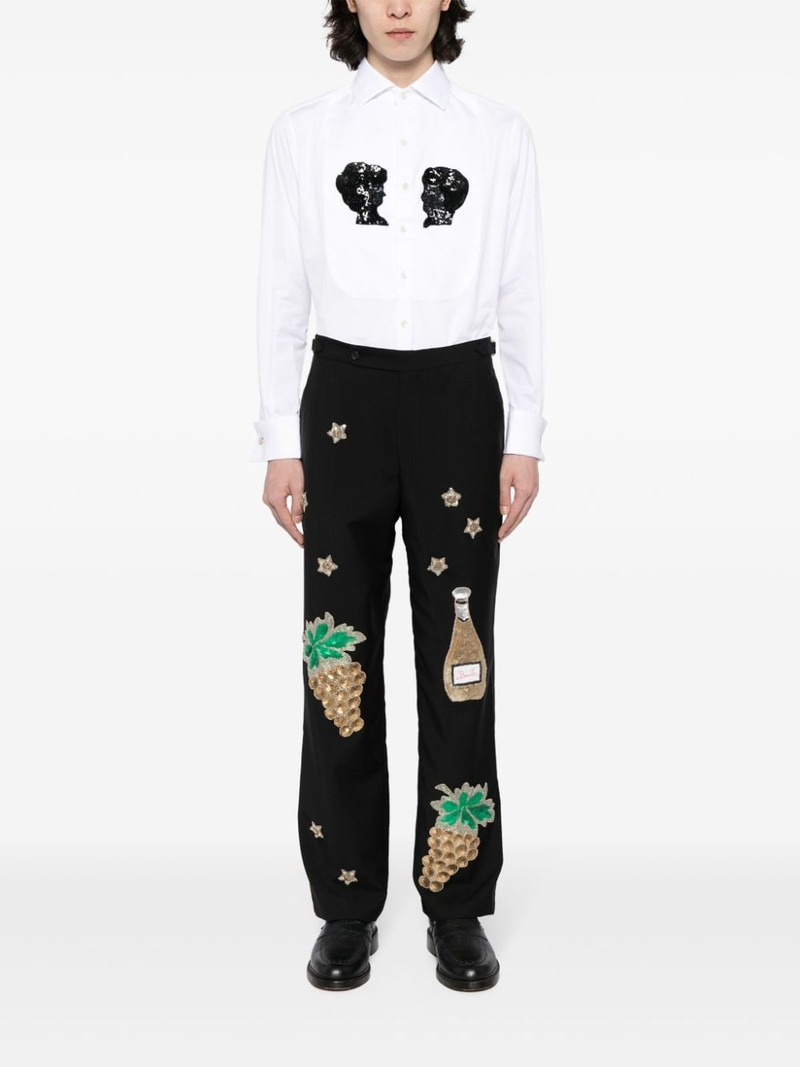 BODE sequin-embellished cotton shirt outlook