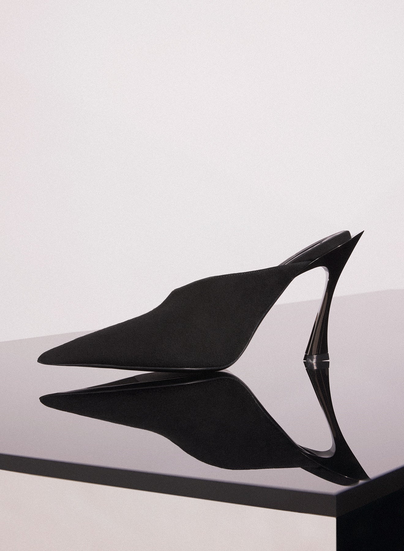 black suede Fang 95 mules - 2