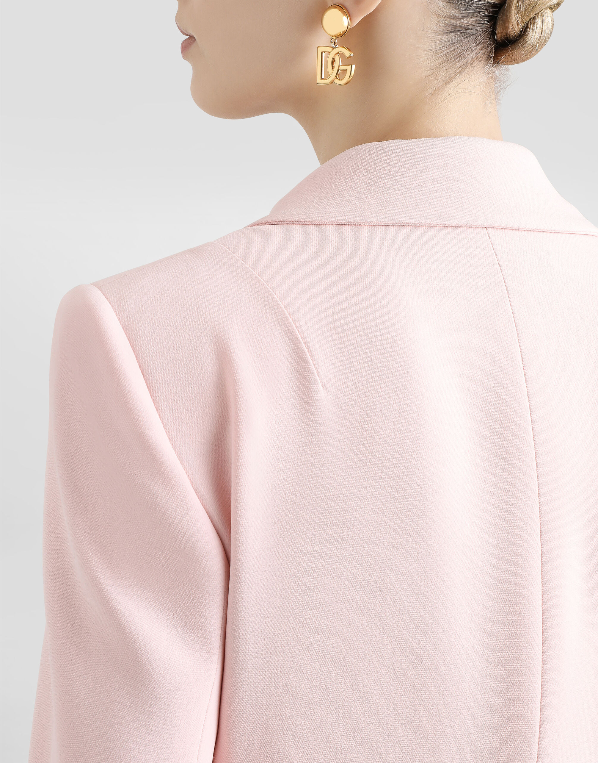 Single-breasted jacket in stretch cady - 5