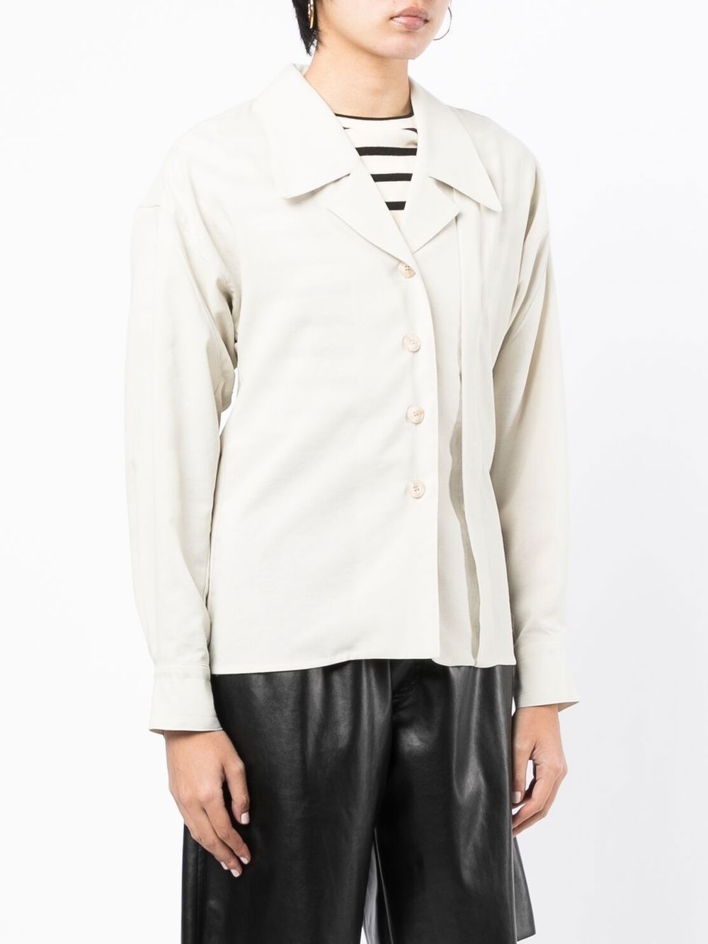 notched-collar shirt - 3