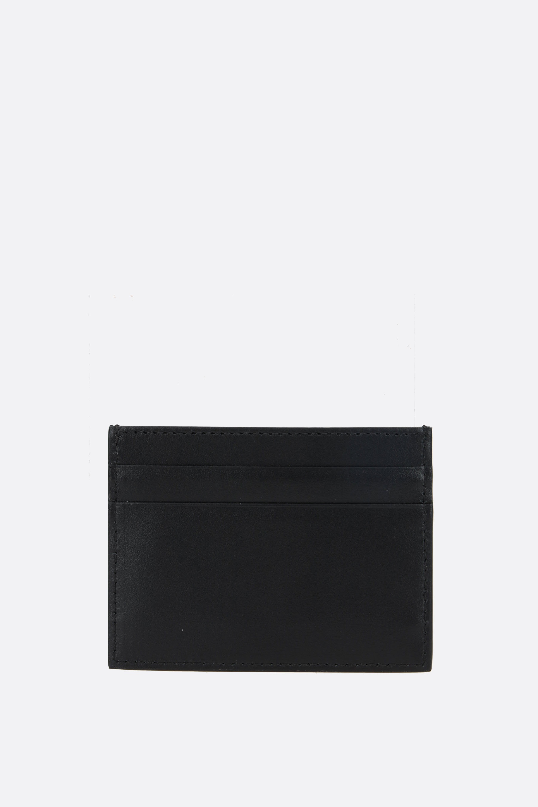 LOGO-DETAILED SMOOTH LEATHER CARD CASE - 3