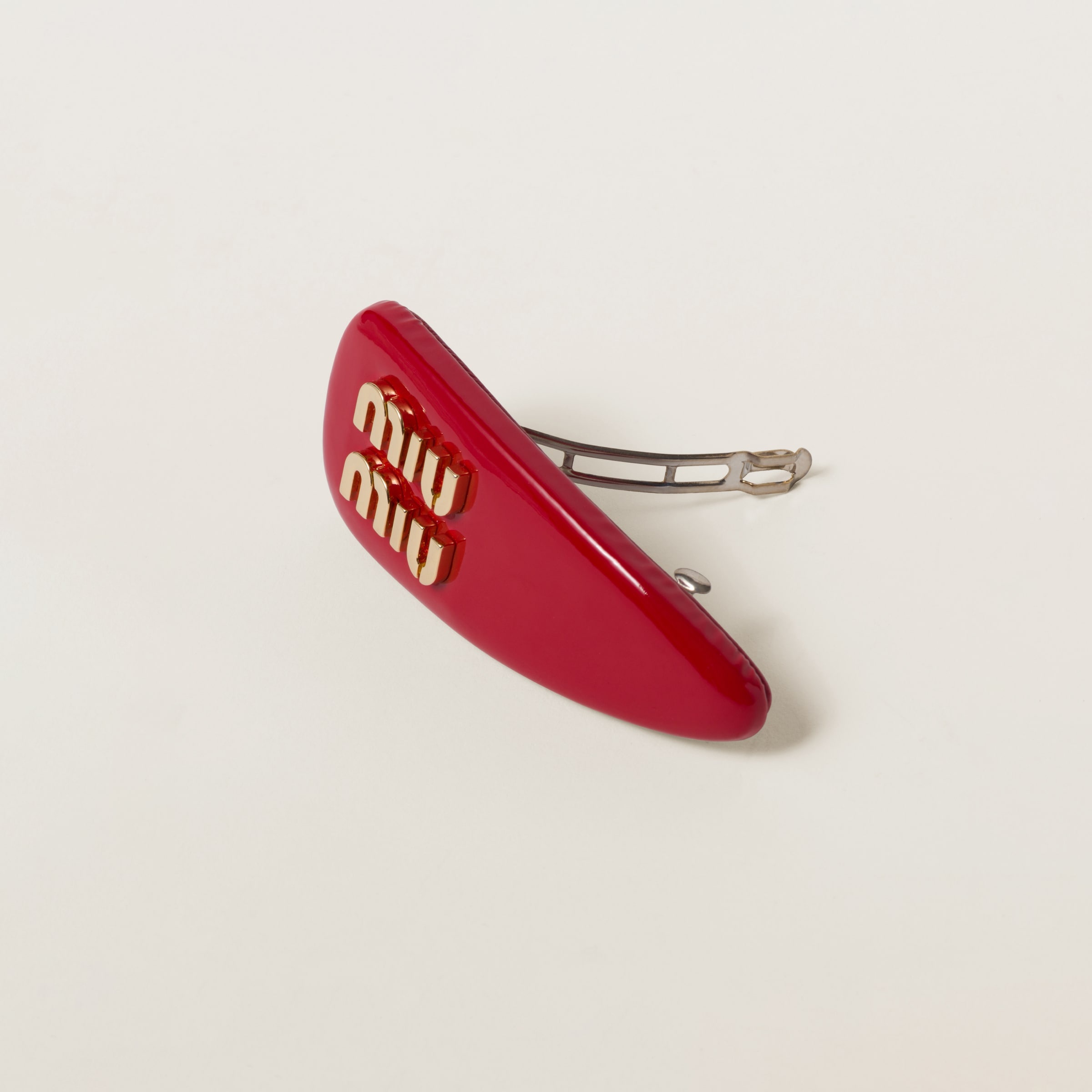 Patent leather hair clip - 3
