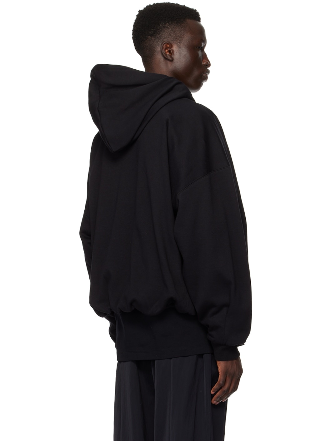 Black Drawstring Hoodie - 3