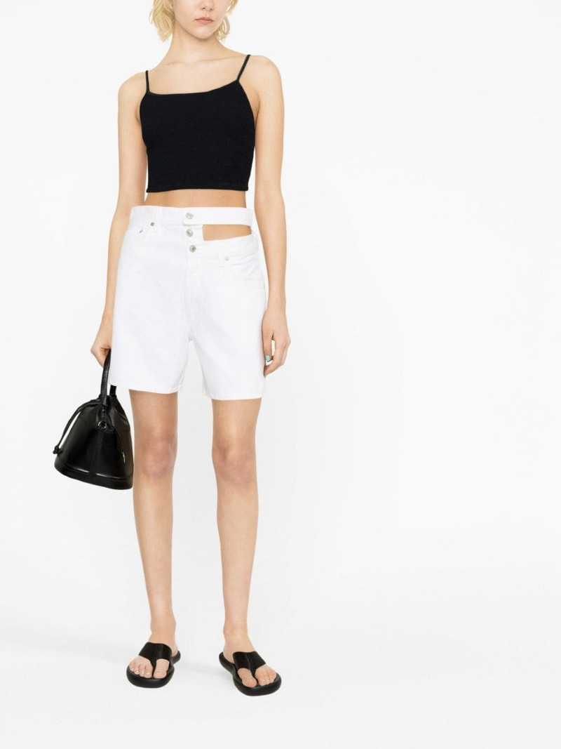 AGOLDE cut-out denim shorts outlook