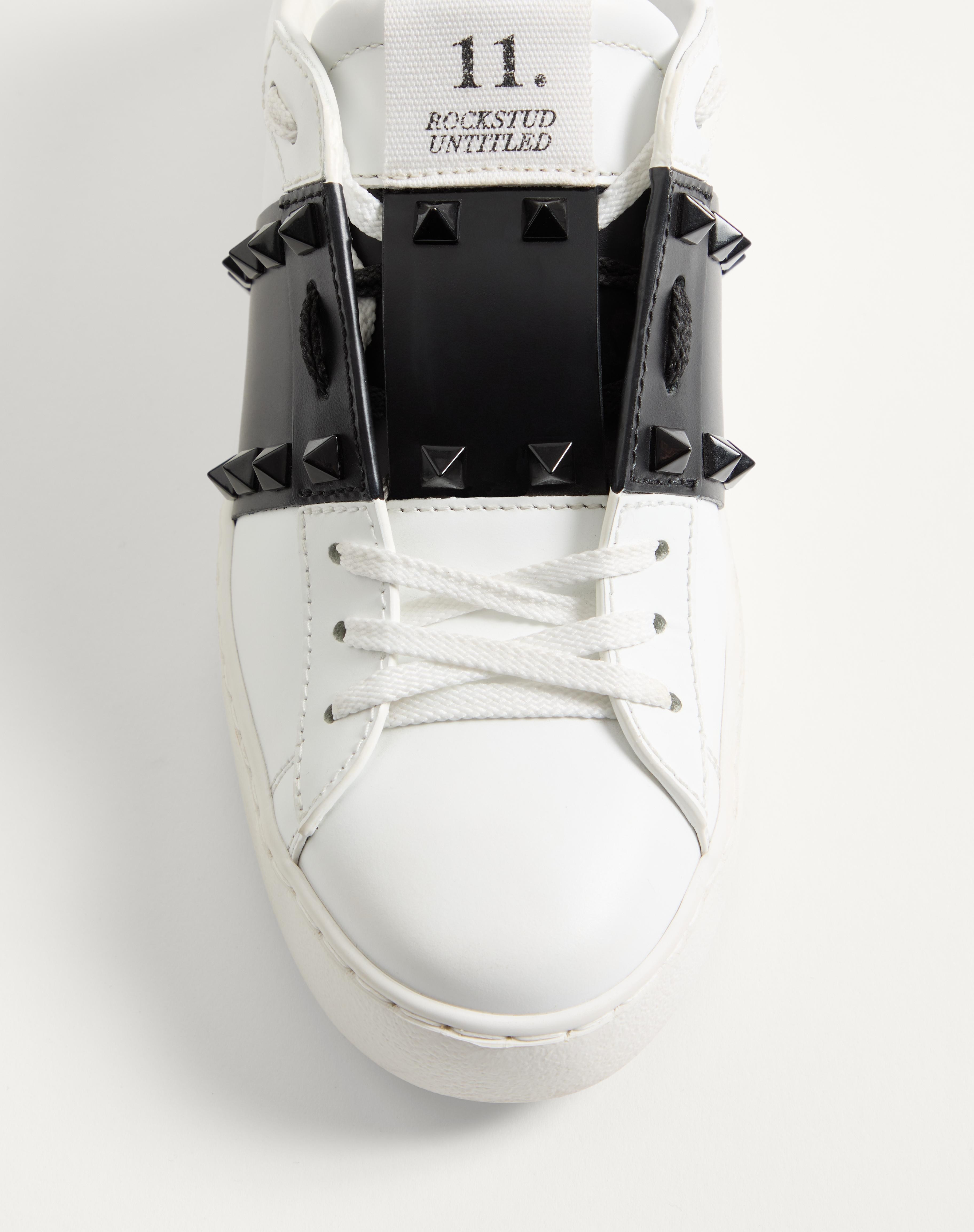ROCKSTUD UNTITLED SNEAKER IN CALFSKIN LEATHER WITH TONAL STUDS - 7