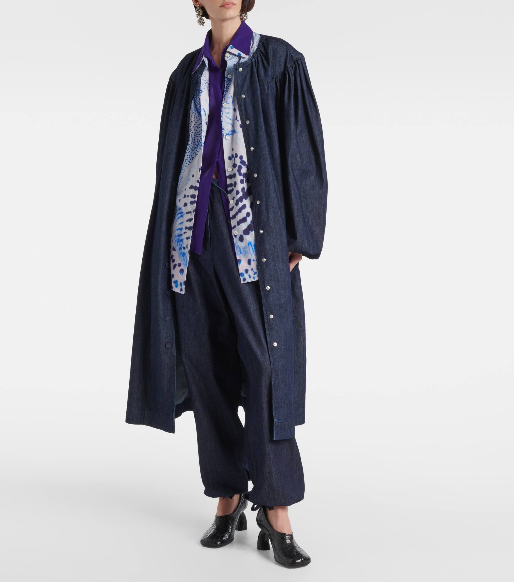 Denim straight pants - 7