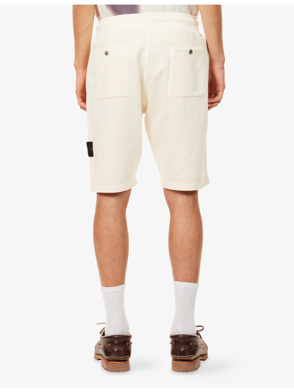Logo-Patch Relaxed-Fit Cotton-Jersey Shorts - 4