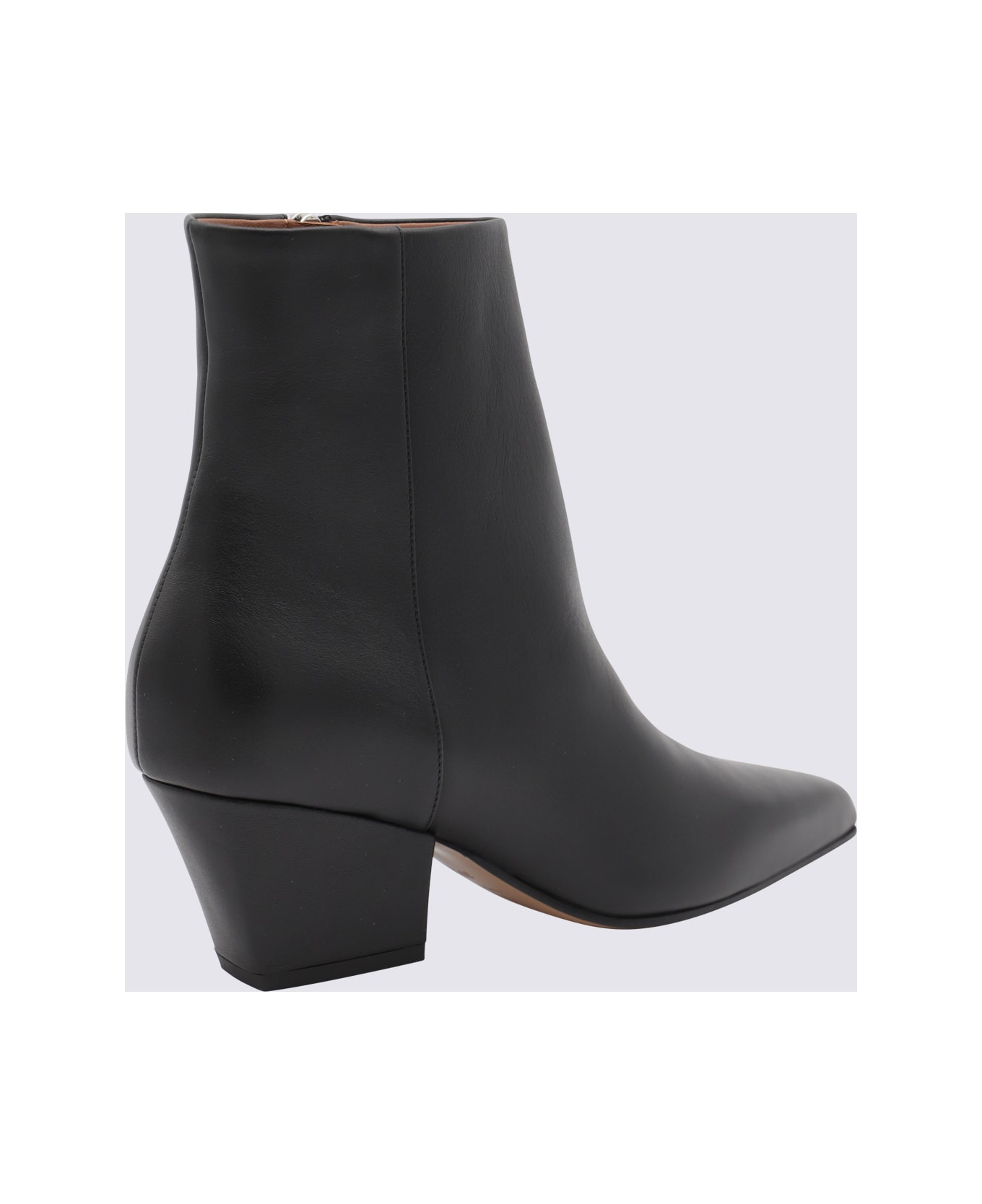 Black Leather Jane Boots - 3