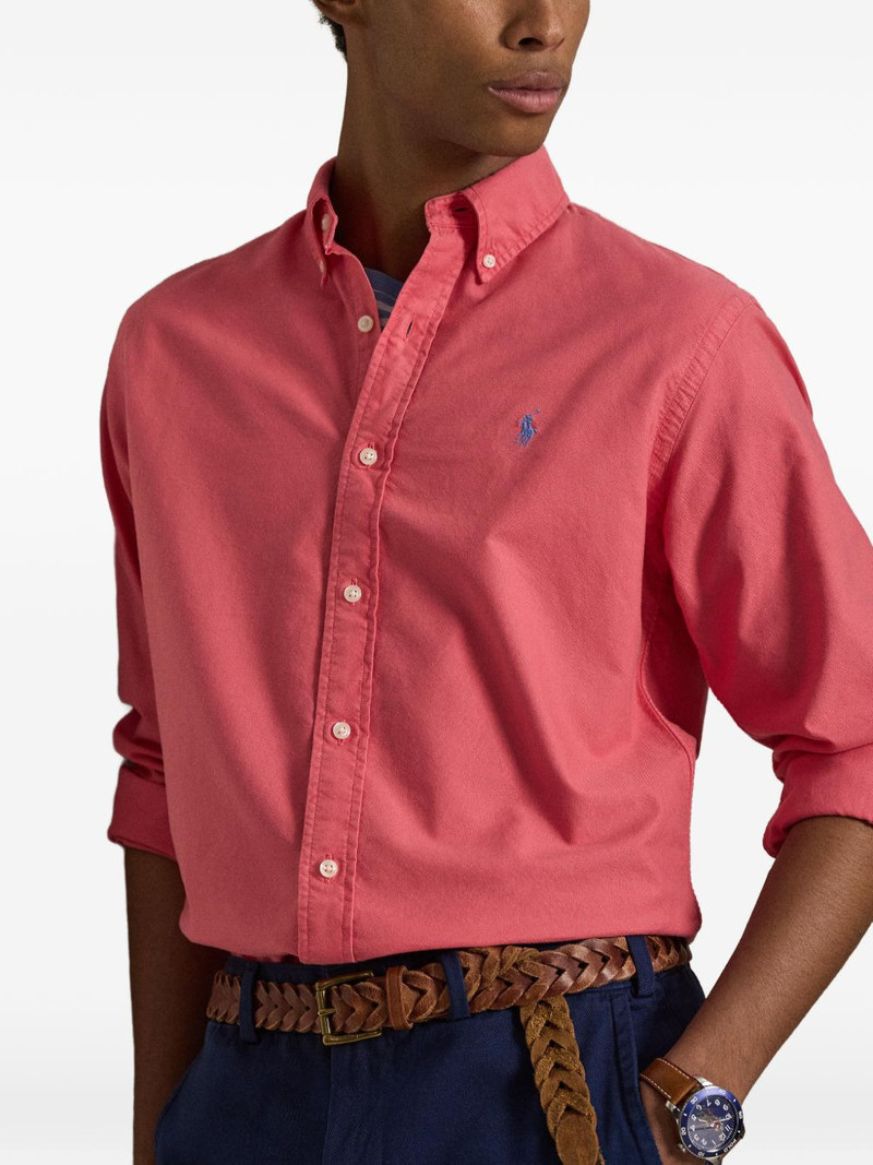 embroidered custom fit oxford shirt 5