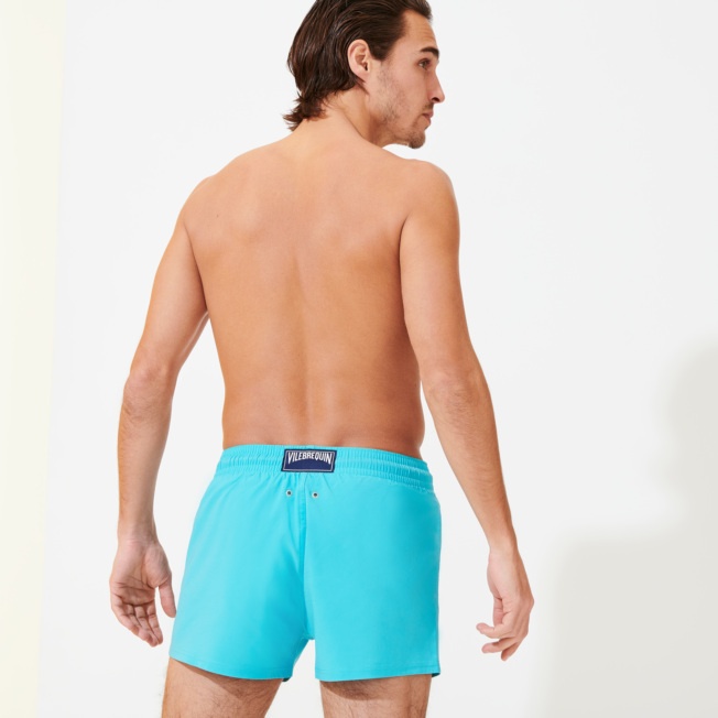 Men Swim Trunks Short and Fitted Stretch Solid - 4