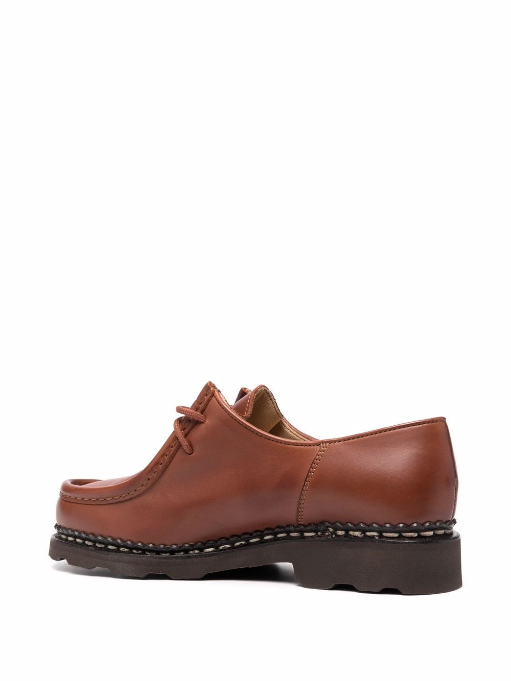 lace-up leather loafers - 3