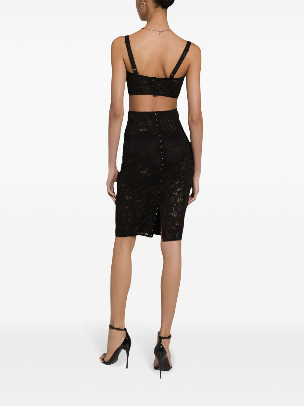 corset-style lace skirt - 4