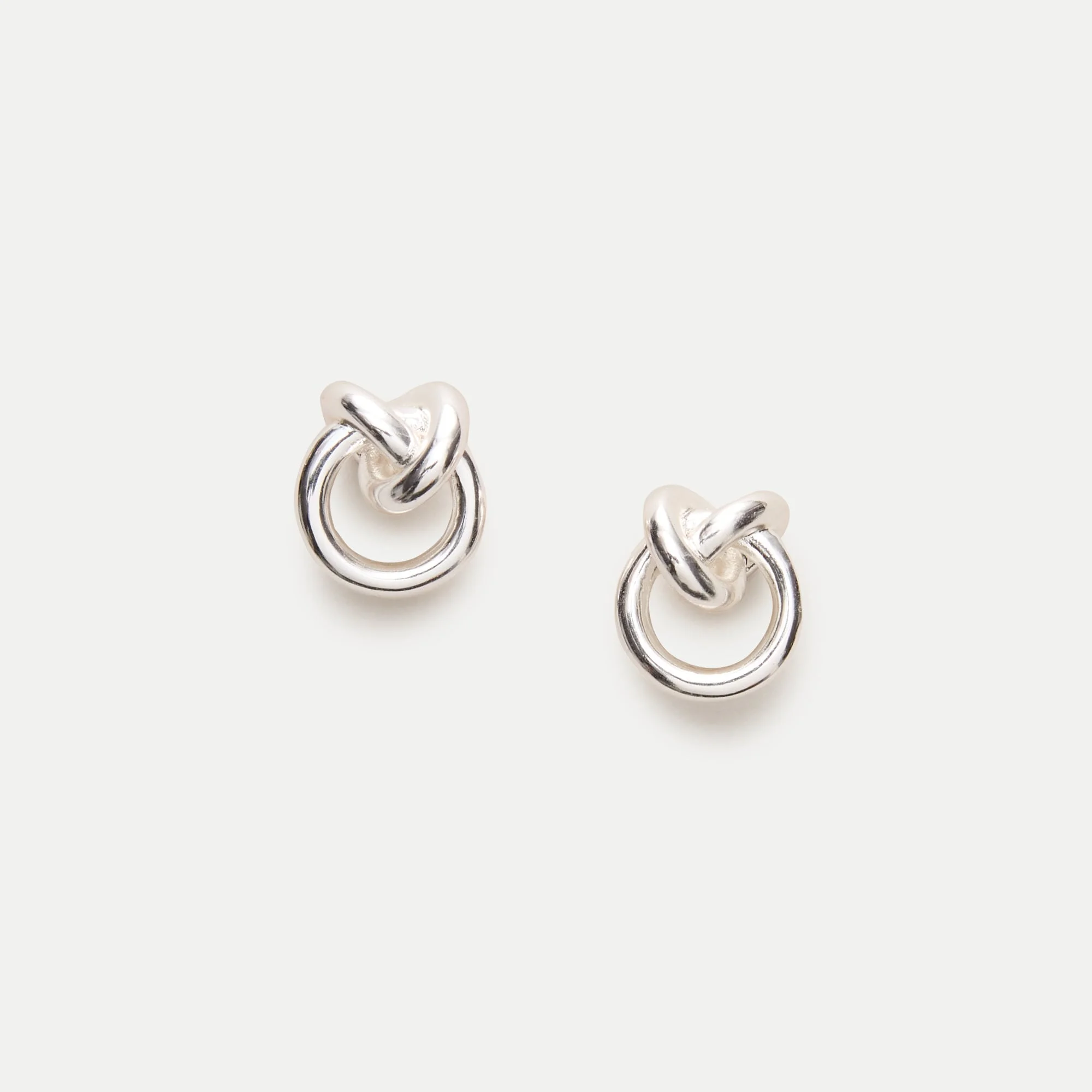 Sculptural knot stud earrings - 1