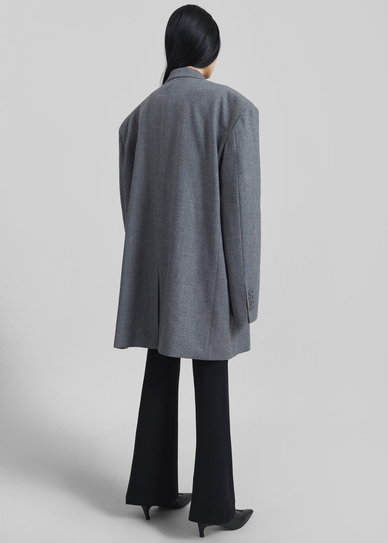 Lismore Wool Oversized Blazer - Grey 10