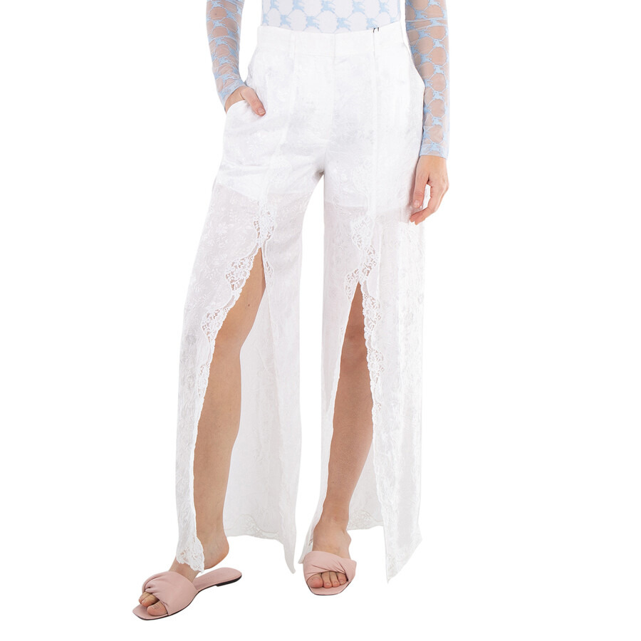 Burberry Floral Motif Viscose Trousers - 3