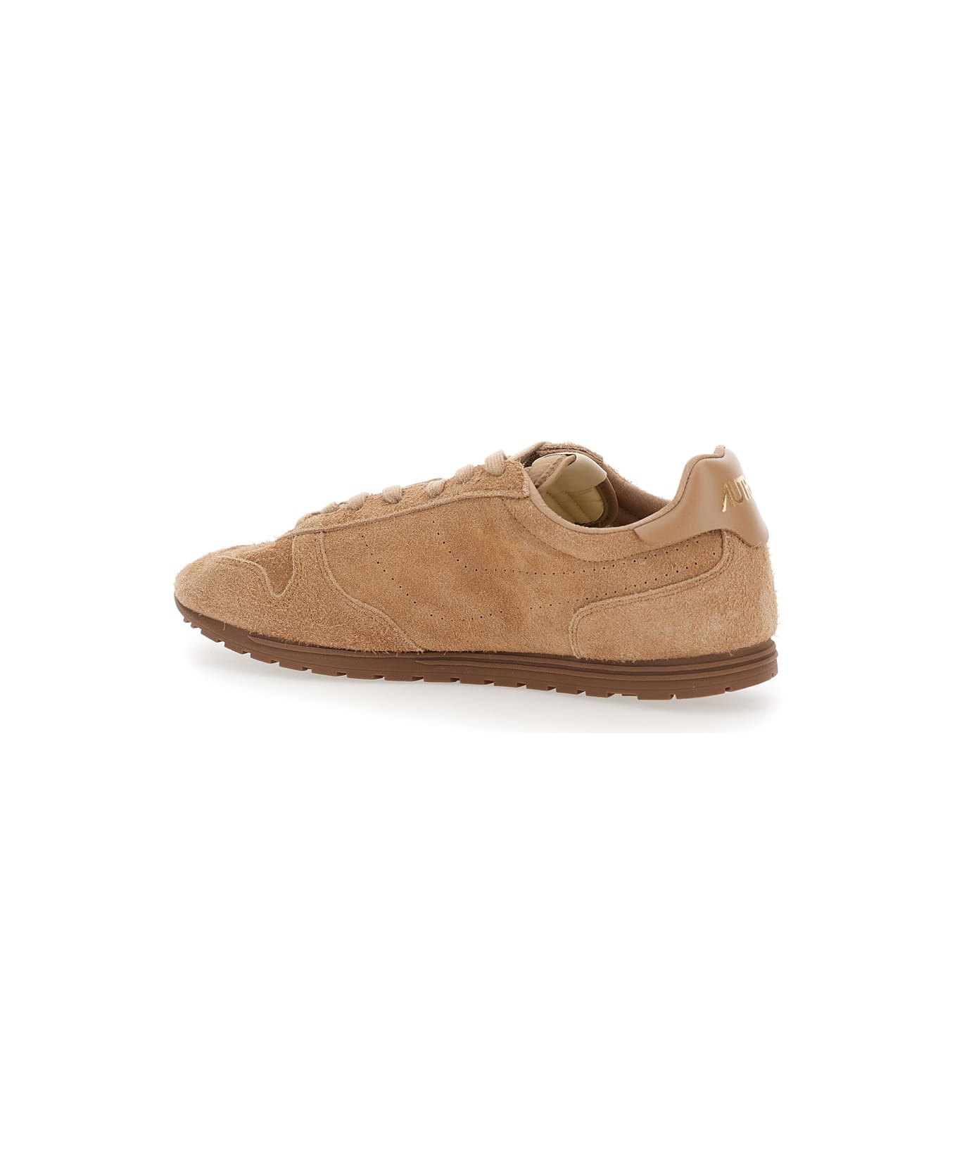 'windspin Low' Brown Sneaker With Logo On The Side And On The Heel In Suede Man - 3