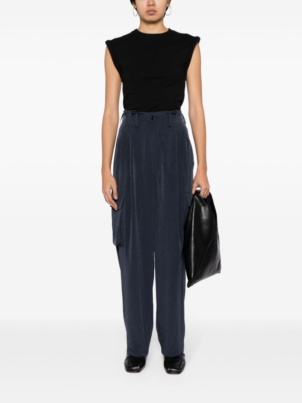draped cargo trousers - 2