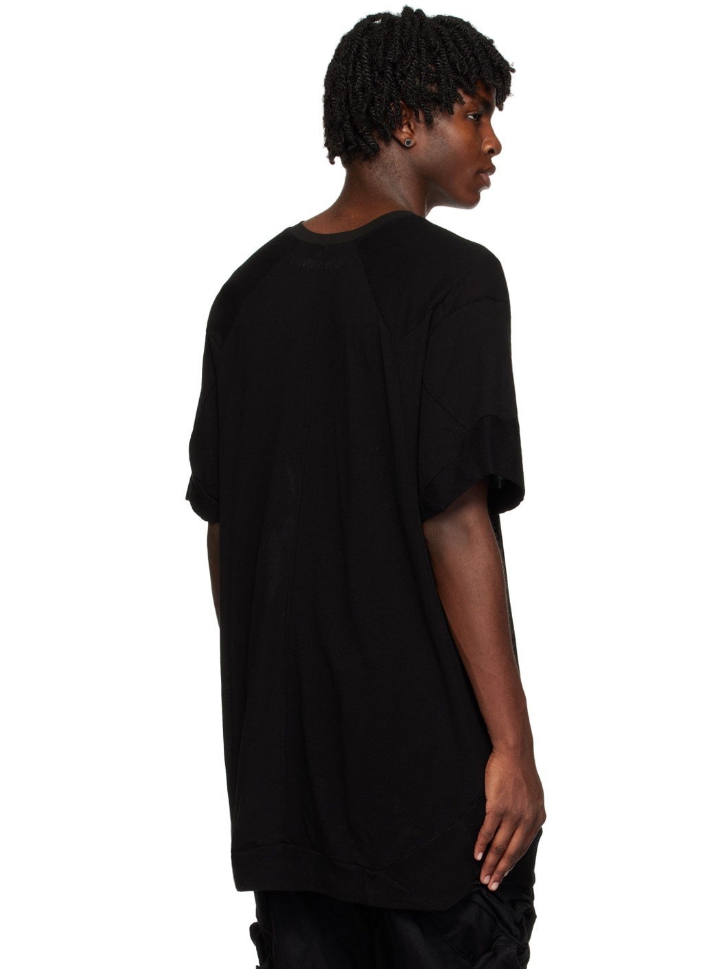 Black Edge Seam T-Shirt - 3