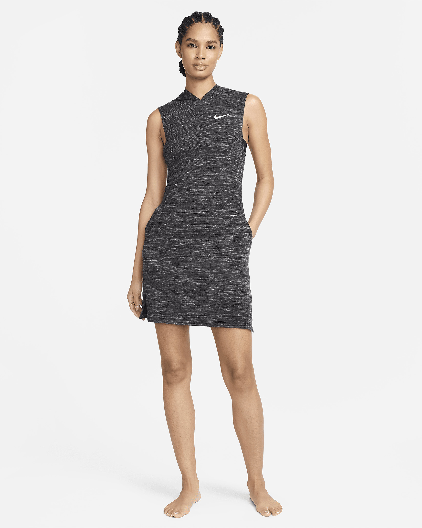 Nike Women's Swim Essential Hooded Cover-Up Dress - 5