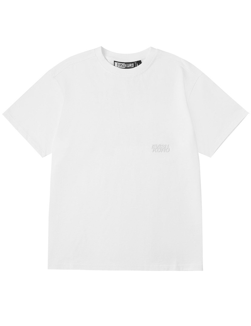EVISU EVISUKURO Flocking and Plastisol Print Regular Fit T-shirt outlook