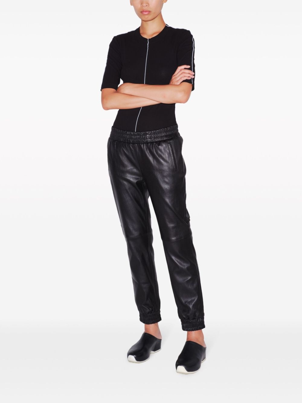 Plonge leather track pants - 2