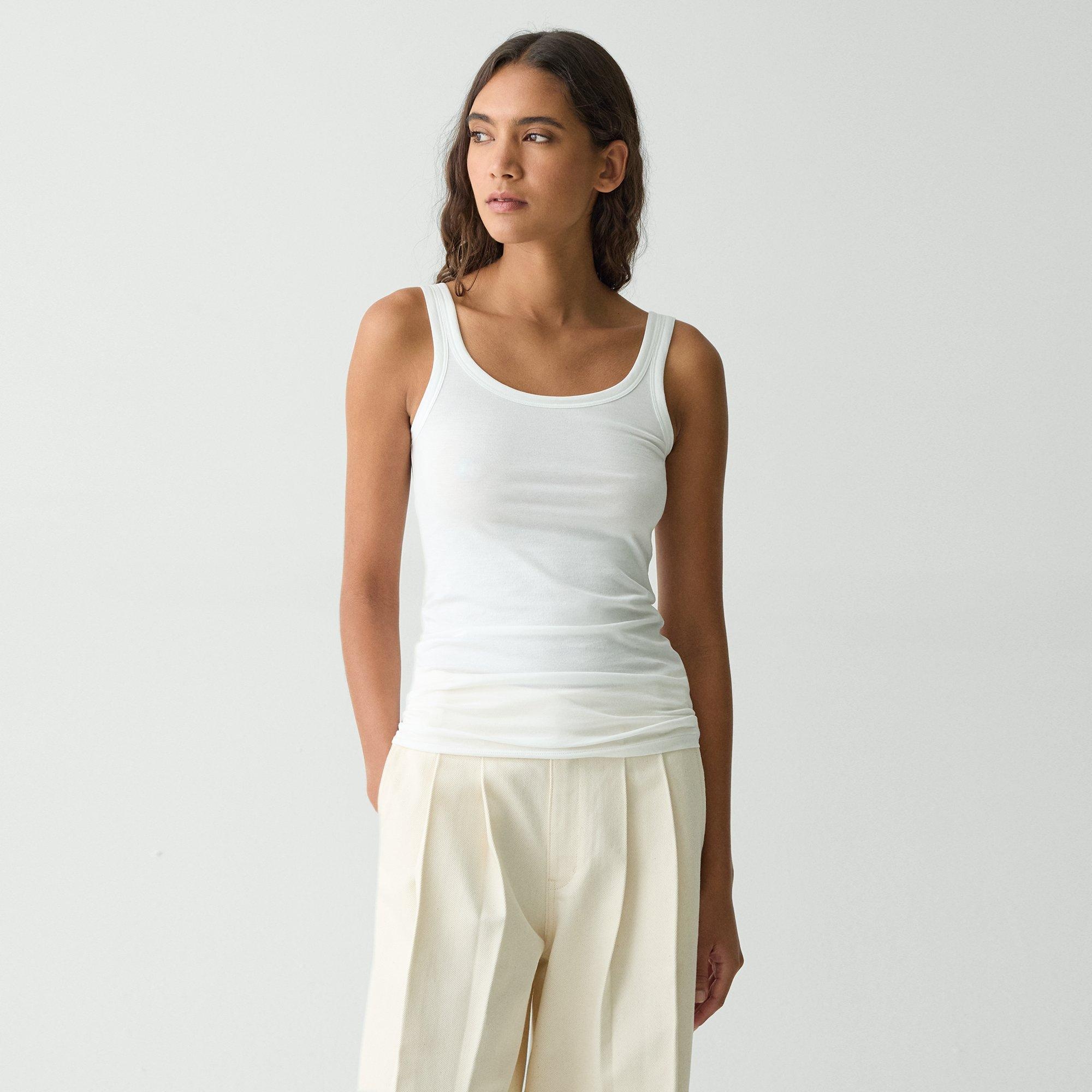 Scoop-Neck Tank Top in Cotton - 2