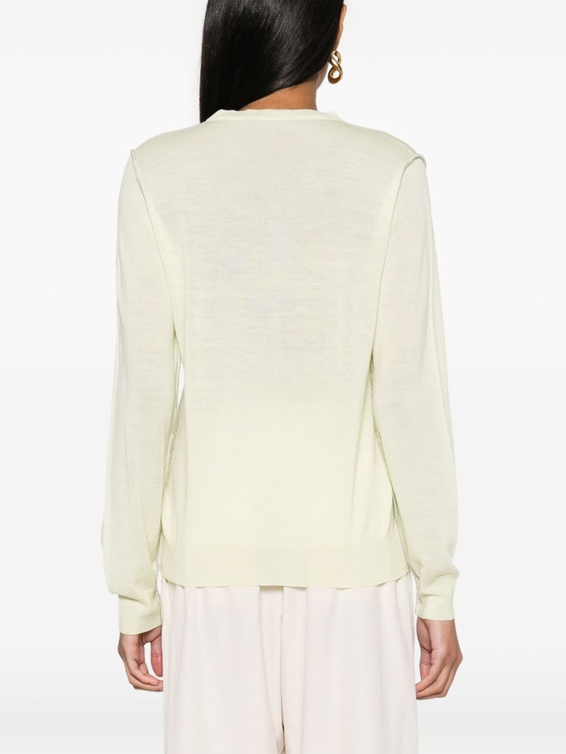 metallic-threading wool cardigan 4