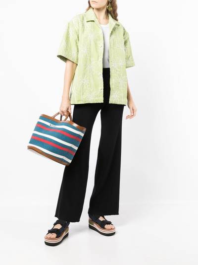 Marni striped top-handle tote bag outlook