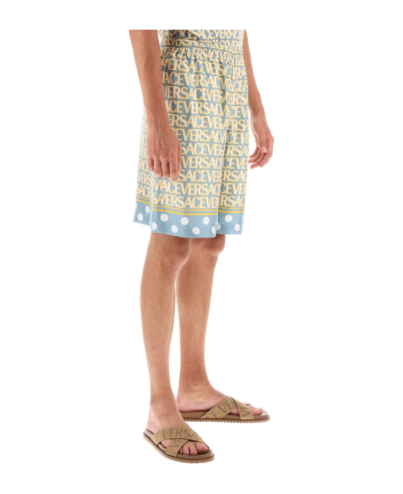 Versace Allover Silk Shorts - 2
