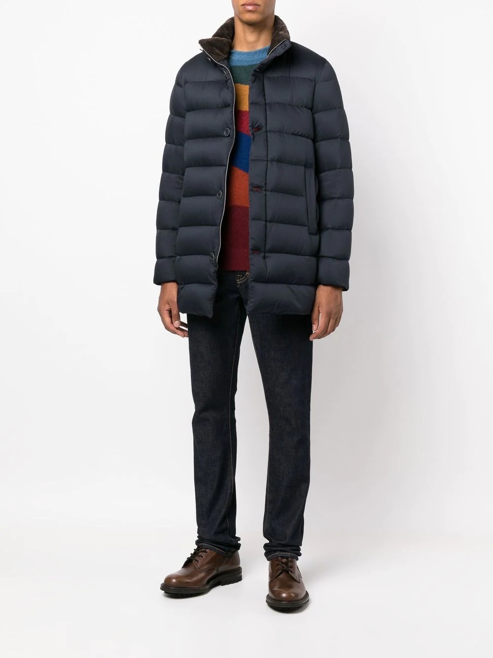 padded goose down jacket - 2