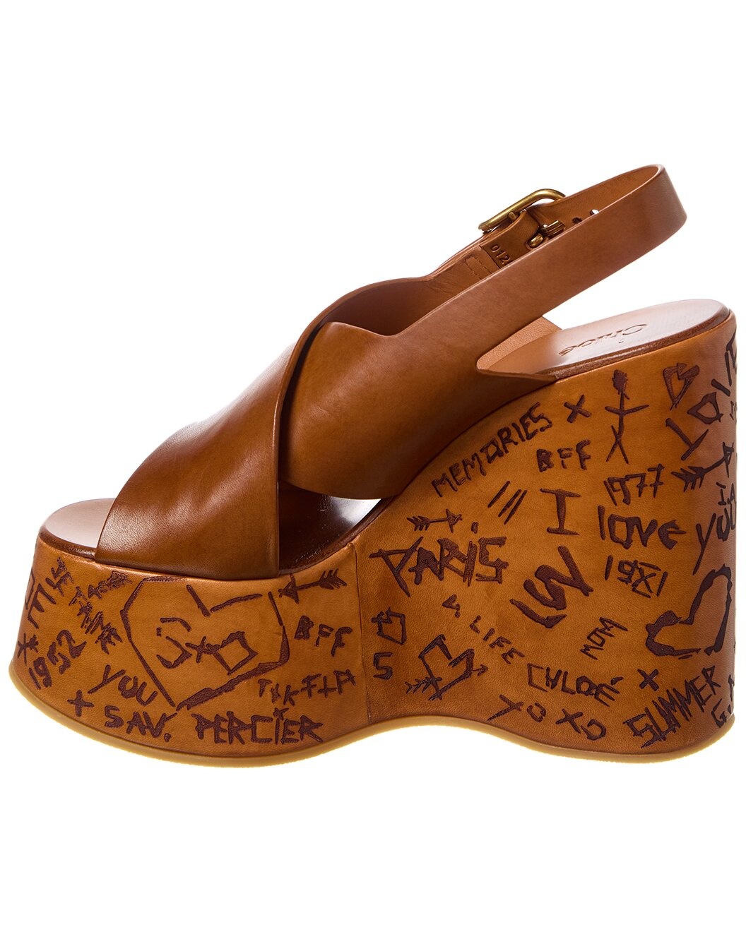 Chloé Maxime Leather Wedge Sandal - 2