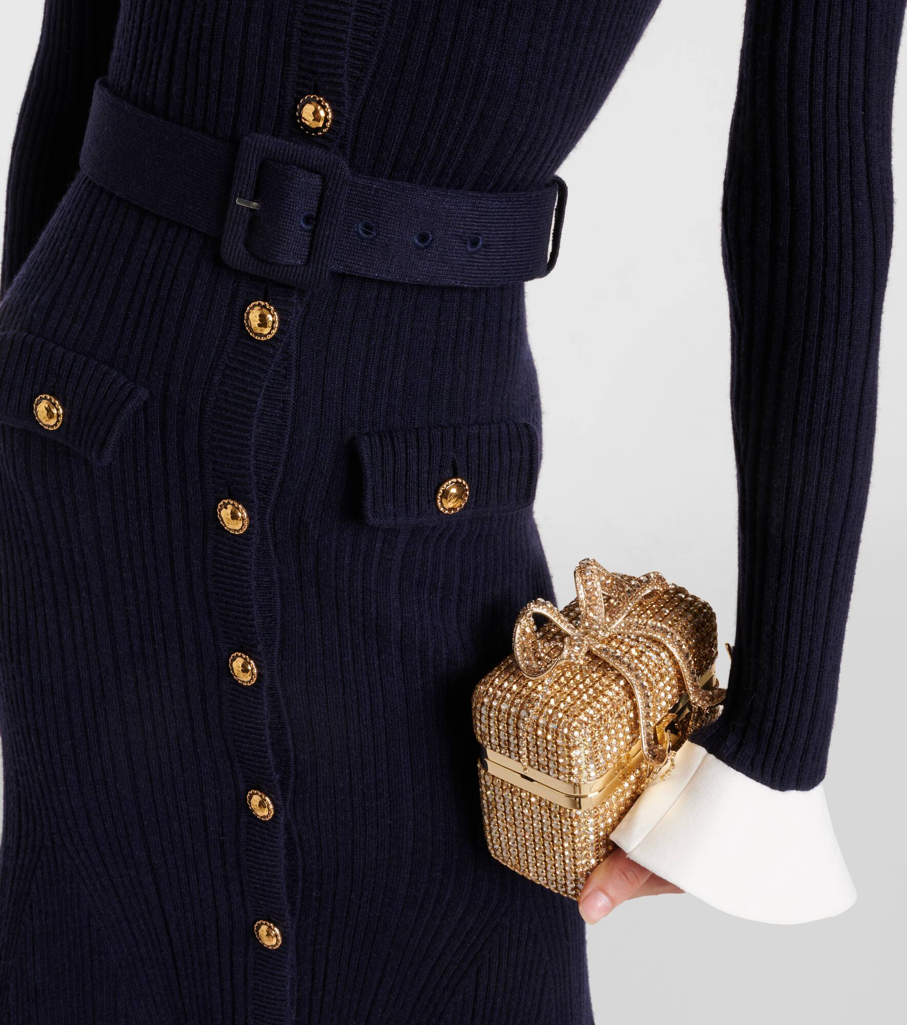 Ribbed-knit midi dress - 5