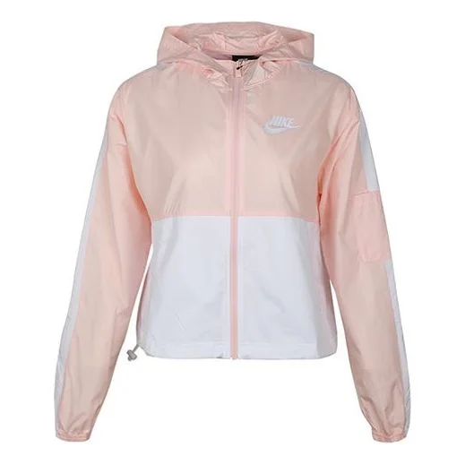 (WMNS) Nike Woven Jacket Pink/White Red CJ7345-664 - 1