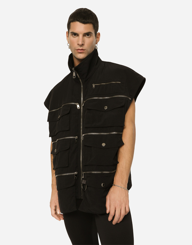 Dolce & Gabbana Sleeveless high-neck cordura jacket outlook