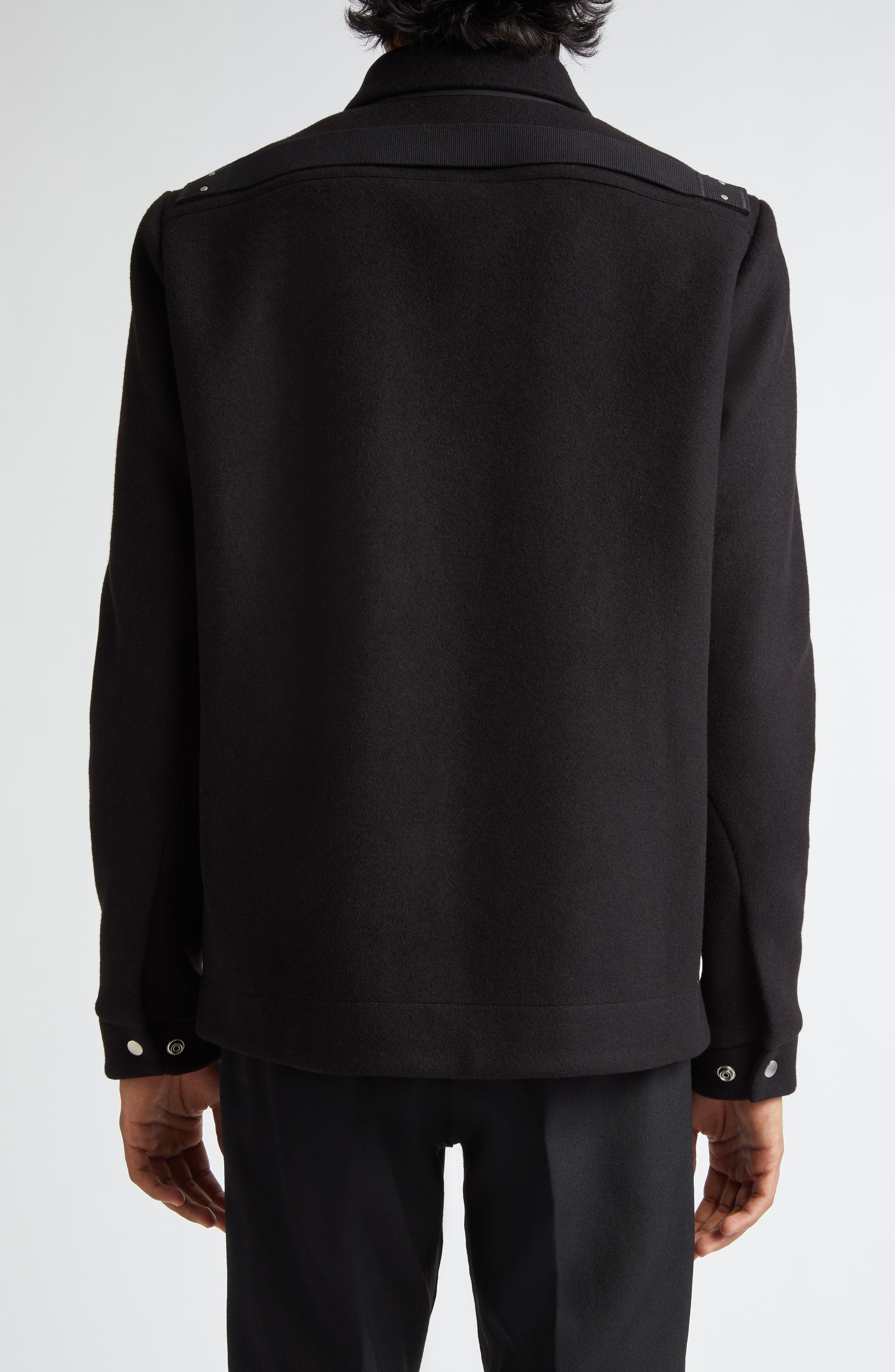Rick Owens Brad Wool Jacket in Black at Nordstrom - 3