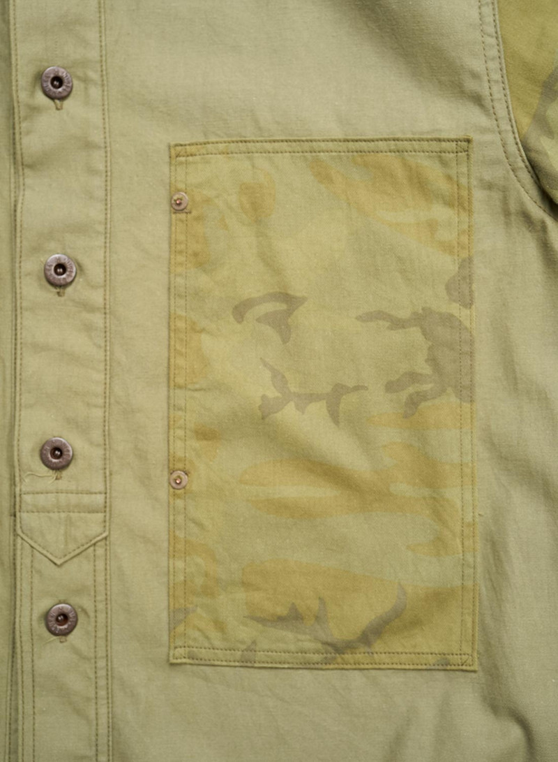 Utility Mix Jacket in Camo Green 5