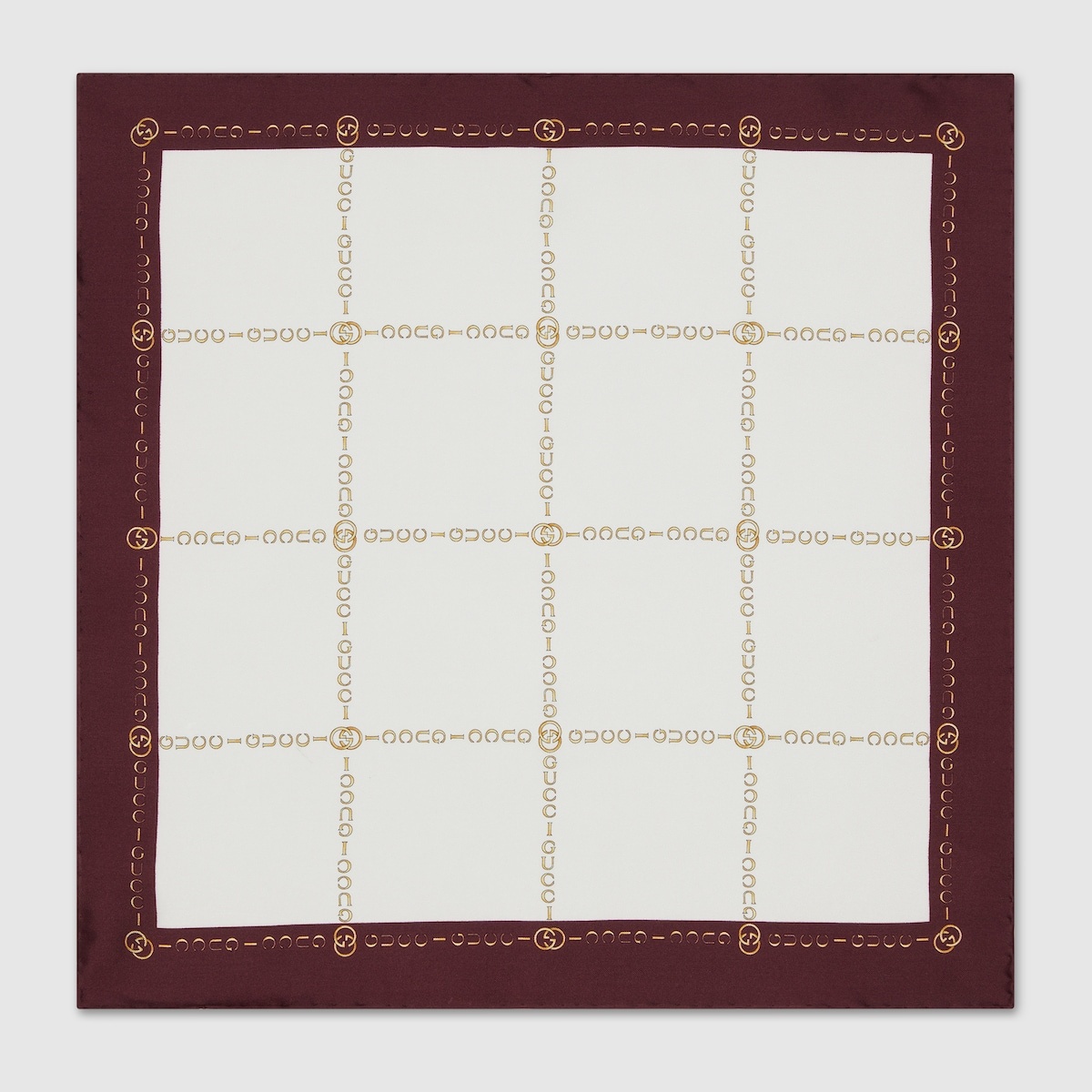 Interlocking G Gucci chain silk pocket square - 1