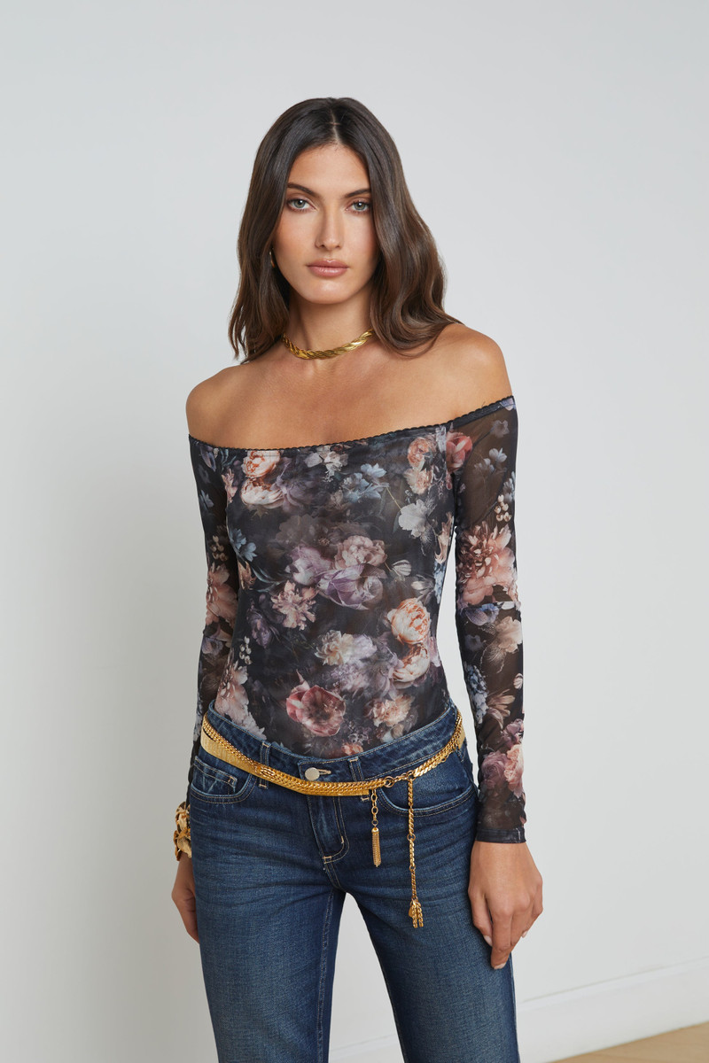 L'AGENCE Peonie Off-The-Shoulder Bodysuit outlook