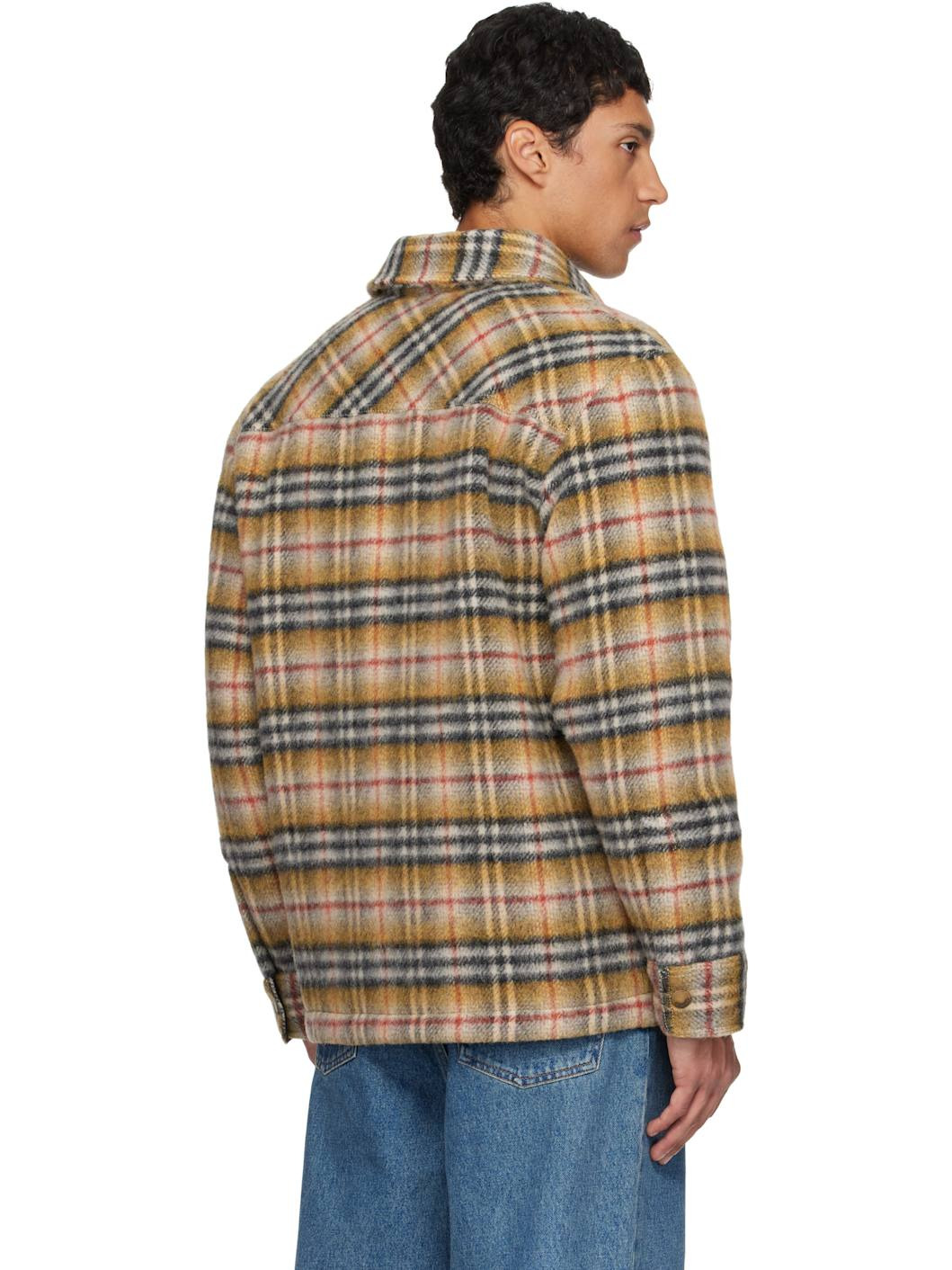 Beige Check Insulated Jacket - 3