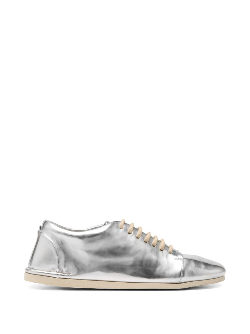 metallic lace-up sneakers 1