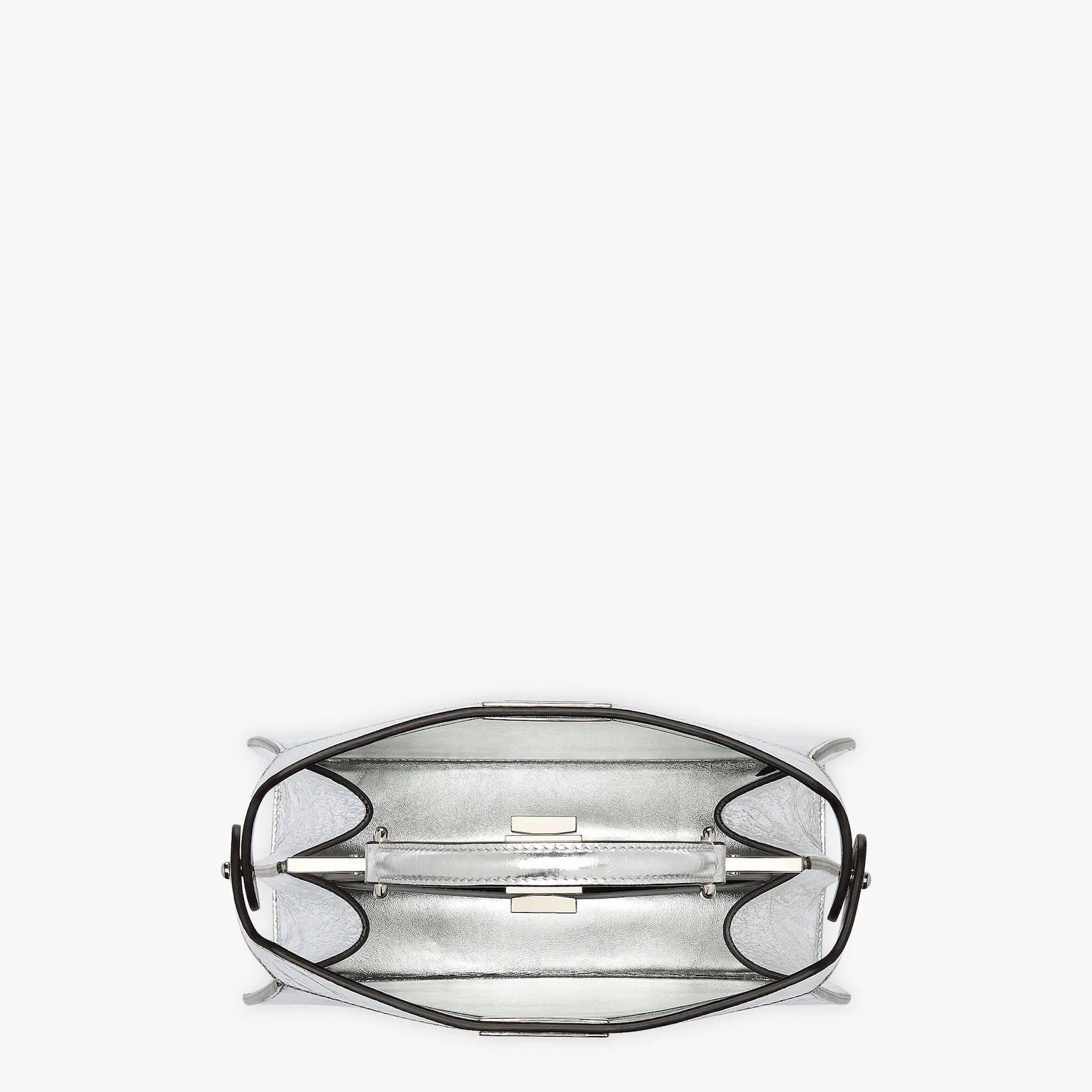 Silver laminated leather bag - 4