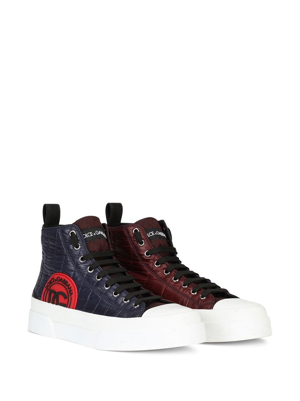 quilted high-top sneakers - 2