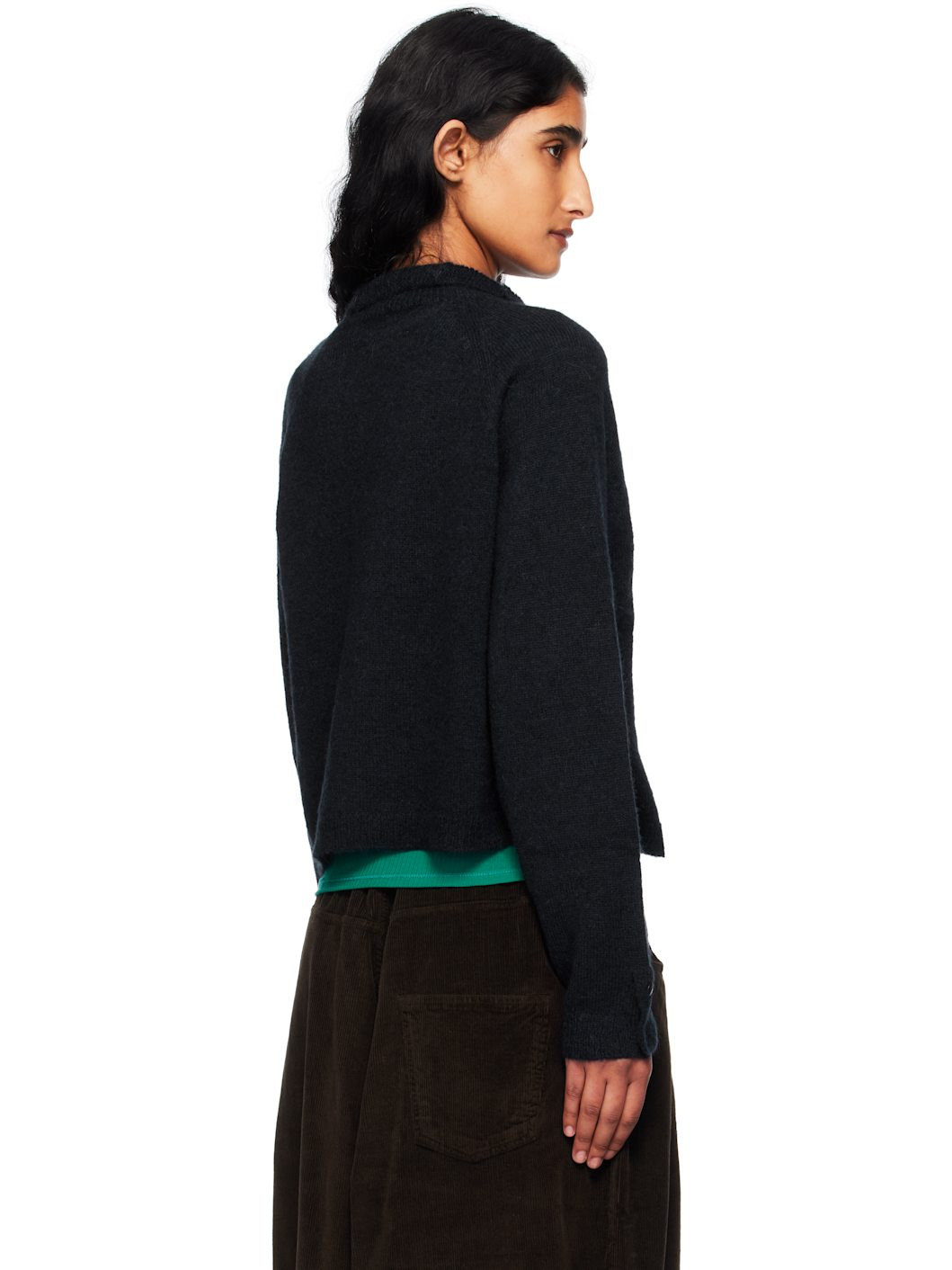 Navy Baby Alpaca Sweater - 3