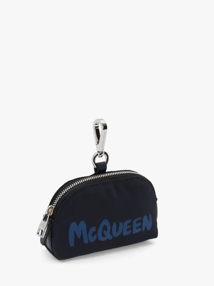Mcqueen Graffiti Small Zip Pouch in Navy - 2