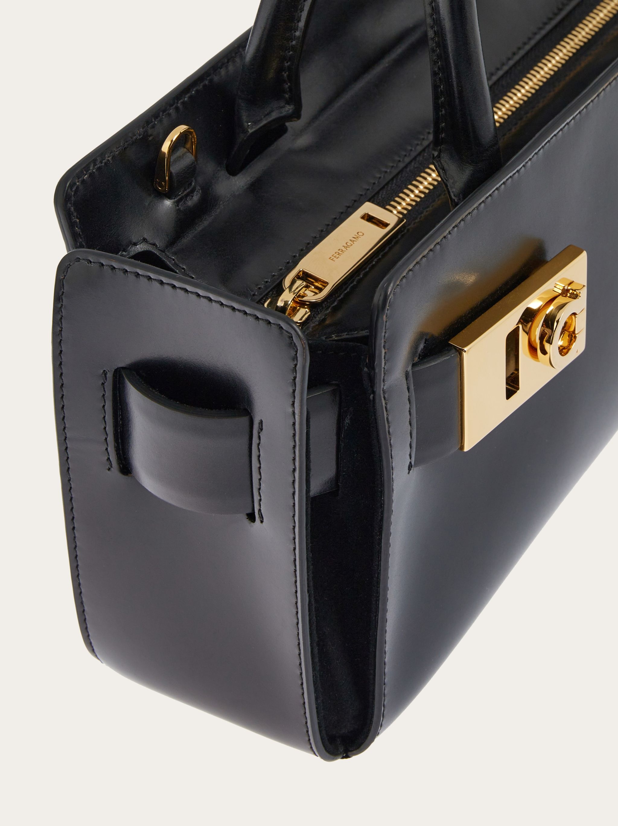 FERRAGAMO Tote bag with Gancini buckles (S) | REVERSIBLE